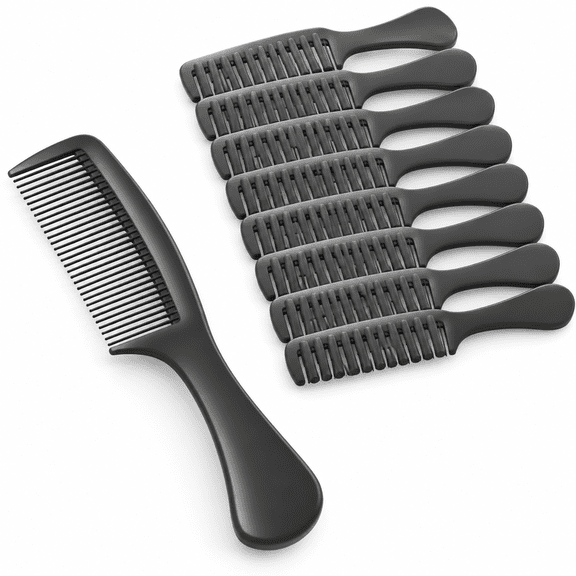 200 Pack Thickened Black Plastic Fine and Wide Tooth Small Hair Combs