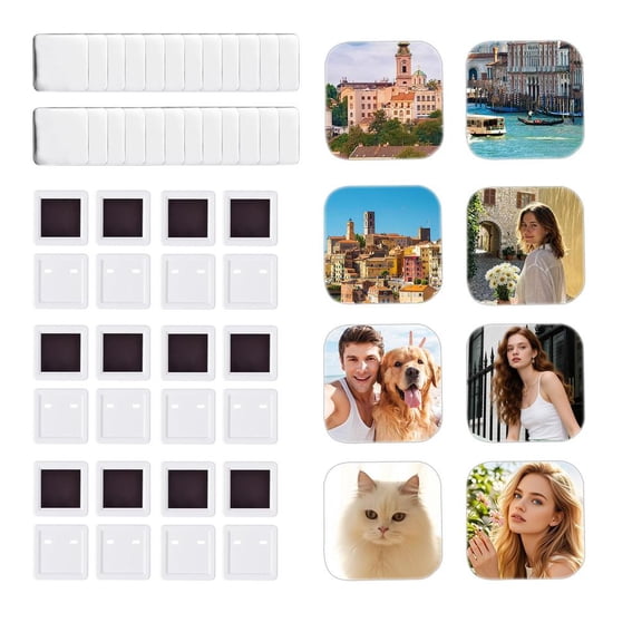 200 Pack Ultra HD Magnet Maker Consumables, 2x2 in Square Photo Magnet Supplies for Refrigerators