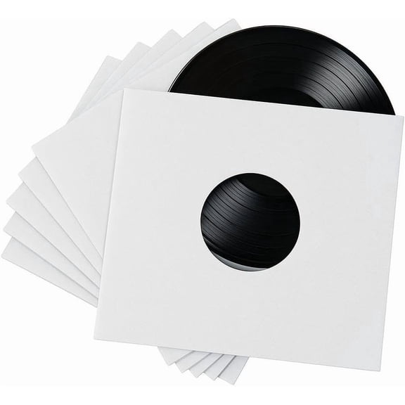 200 - Pack White Paper Vinyl 45 RPM Record Inner Sleeves 7-Inch LP Album