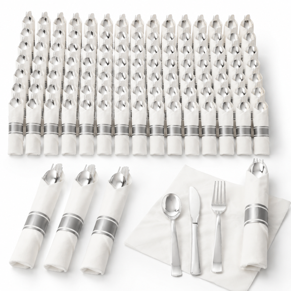 200 Pack Wrappedware Set Disposable For Wedding