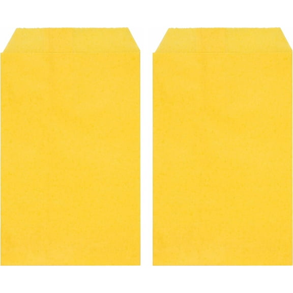 200 Pack Yellow Small Flat Greaseproof Paper Bags for Candies Dessert Party Favor Small Business 2 ¾x4 ¼ Inch