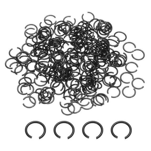 200 Pack6mmRound Wire C-Clips, InternalRetainingRingCirclip, Black