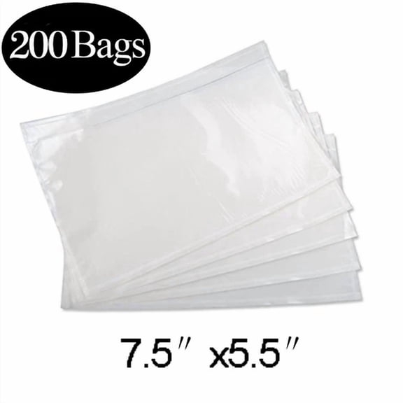 200 Packing List Envelopes 7.5X5.5 Shipping Label Enclosed Adhesive Pouches