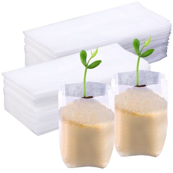 200 Packs 2.95"x7.0"Nursery Grow Bags Non-Woven Grow Bags Garden Plant Grow Bags Biodegradable Plant Bags Seedlings Growing Pot for DIY