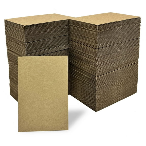 200 Packs 4x6 Inch Corrugated Sheets, Premium Pads Inserts Bulk Flat for T-Shirts, Shipping, Mailing, Cardboard Divider Backing and Crafts