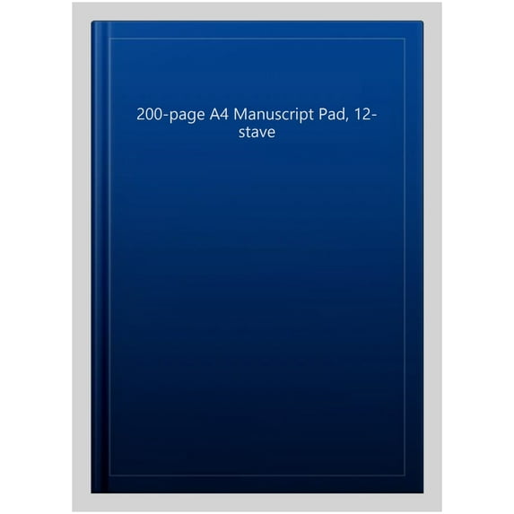 200-Page A4 Manuscript Pad, 12-Stave