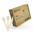 thumbnail image 1 of 200 Pc Disposable/Biodegradable Wooden Cutlery/Compostable Utensils Set, 1 of 6