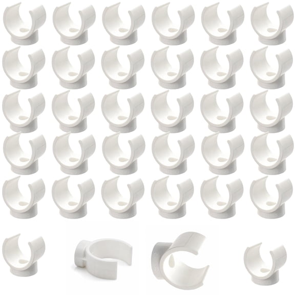 200 Pcs 1/2 Inch PEX Pipe Clips,White Heavy Duty Durable PVC U-Hook Pipe Support Hangers,Suitable for Water Pipe Drainage System Water Heater Installation Wall Ground Mount