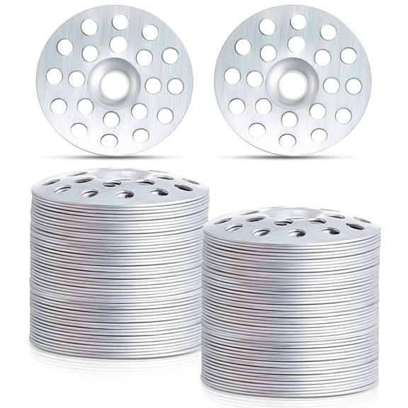 200 Pcs 1 Inch Plaster Wall Repair Washers Zinc Metal Washer for Screws Profile Flat Ceiling Repair Rings Plaster Buttons for Wall Ceiling Drywall Hole Fixing