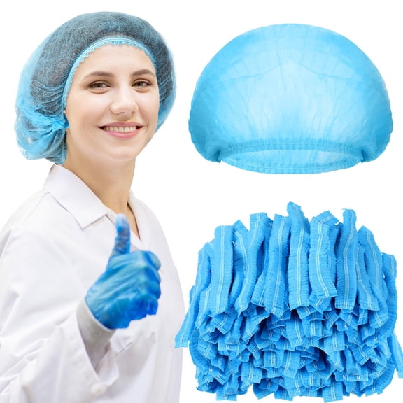 200 Pcs 21 Inch Disposable Bouffant Caps Bulk Hair Net Disposable Hair Cap Elastic Dust Hairnets Sleeping Head Nets for Food Service Nurse Labs Beauty Medical Work Tattoo Cooking(Black)