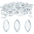 thumbnail image 1 of 200 Pcs 24.5x11.5mm Horse Eye Acrylic Rhinestone Gems with Container Acrylic Jewels Embelishments Crystals Flat Back Clear Acrylic Jewels for Costume Making Cosplay diy, 1 of 9
