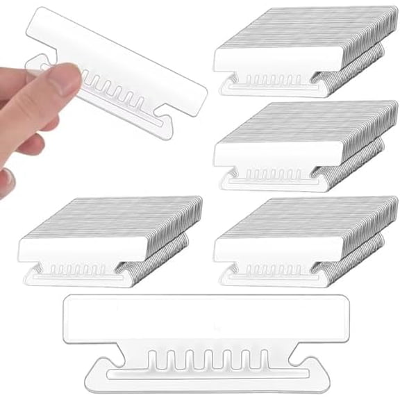 200 Pcs 3 1/2 Inch Hanging File Folder Tabs - Plastic, Clear, Insertable for Office, School