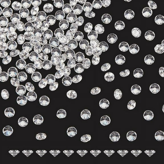 200 Pcs 3mm Round Cubic Zirconia Stone 5A Clear Loose CZ Diamond Stones Tiny Faceted Rhinestone Cabochons Small Pointed Back Crystal Diamante Gems for Ring Earring Jewelry DIY Craft