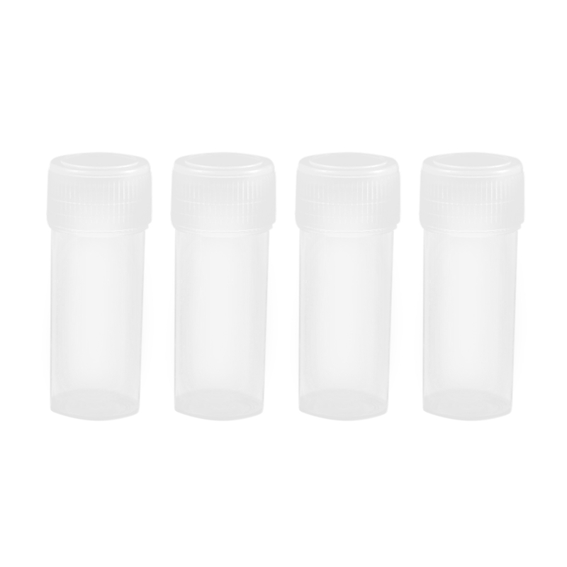 200 Pcs 5Ml Plastic Potable Mini Clear Storage Case Vial Storage