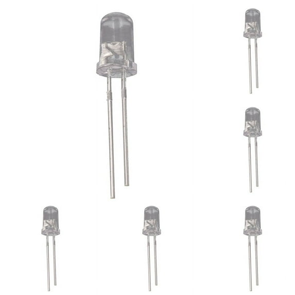 200 Pcs 5mm White LED Diode Lights DC 3V 20MA Bulb Electronics Components Light Emitting Diodes