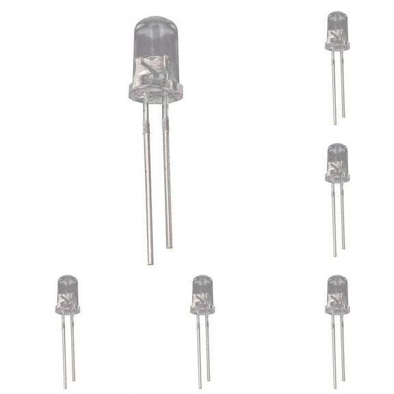 200 Pcs 5mm White LED Diode Lights DC 3V 20MA Bulb Electronics Components Light Emitting Diodes