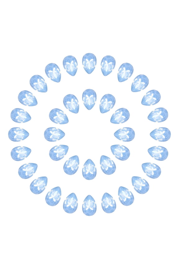 200 Pcs 6 x 8mm Teardrop Rhinestones Pointed Back Glass Rhinestone Crystal Beads Gems for Crafts DIY Dress Jewelry Shoes Sewing Art Embellishments, Blue