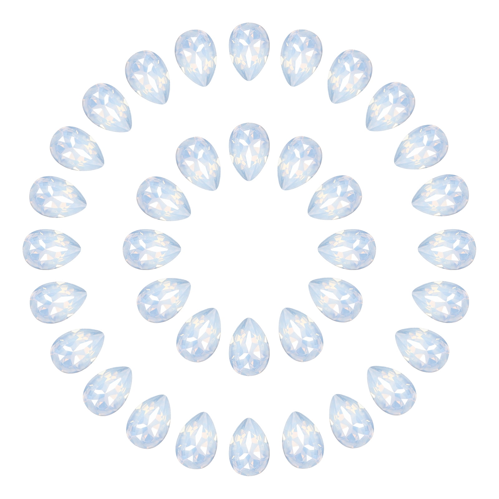 200 Pcs 6 x 8mm Teardrop Rhinestones Pointed Back Glass Rhinestone ...