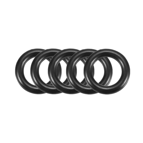 200 Pcs 8mm Inner Diameter Black Rubber Seal Rings Grommets