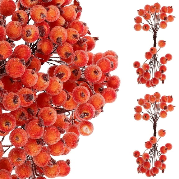 200 Pcs Artificial Flowers Christmas Decore Red Home+decor Fruit Garland Cranberry