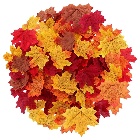 200 Pcs Artificial Maple Leaves Assorted Mixed Fall Maple Leaf Lifelike Looking Silk Autumn Leaf For Fall Decor Party Festival Table Decorations