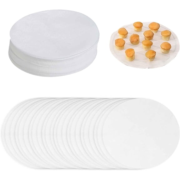 200 Pcs Baking Parchment Circles,Bexikou 9 Inch Round Cake Liners, Baking Parchment Circles,Non Stick Baking Paper for Round Cake Tin Air Fryer Springform Cake Tin Tortilla Press