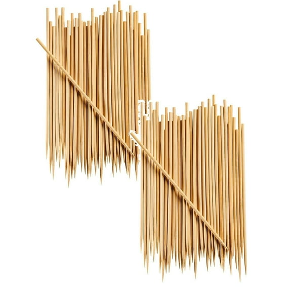 200 Pcs Bamboo Skewers, Kitchen Bamboo BBQ Kabob Grill Skewers, Small Short Wooden Food Sticks for Shish Kabob Grilling Fruits Appetizers and Cocktails