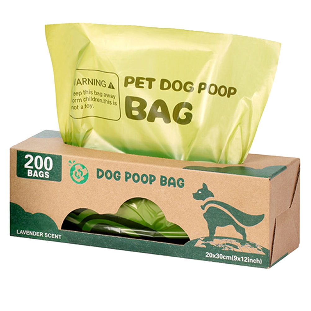 200 Pcs Biodegradable Materials Garbage Dispenser Small Dog Poop Bags