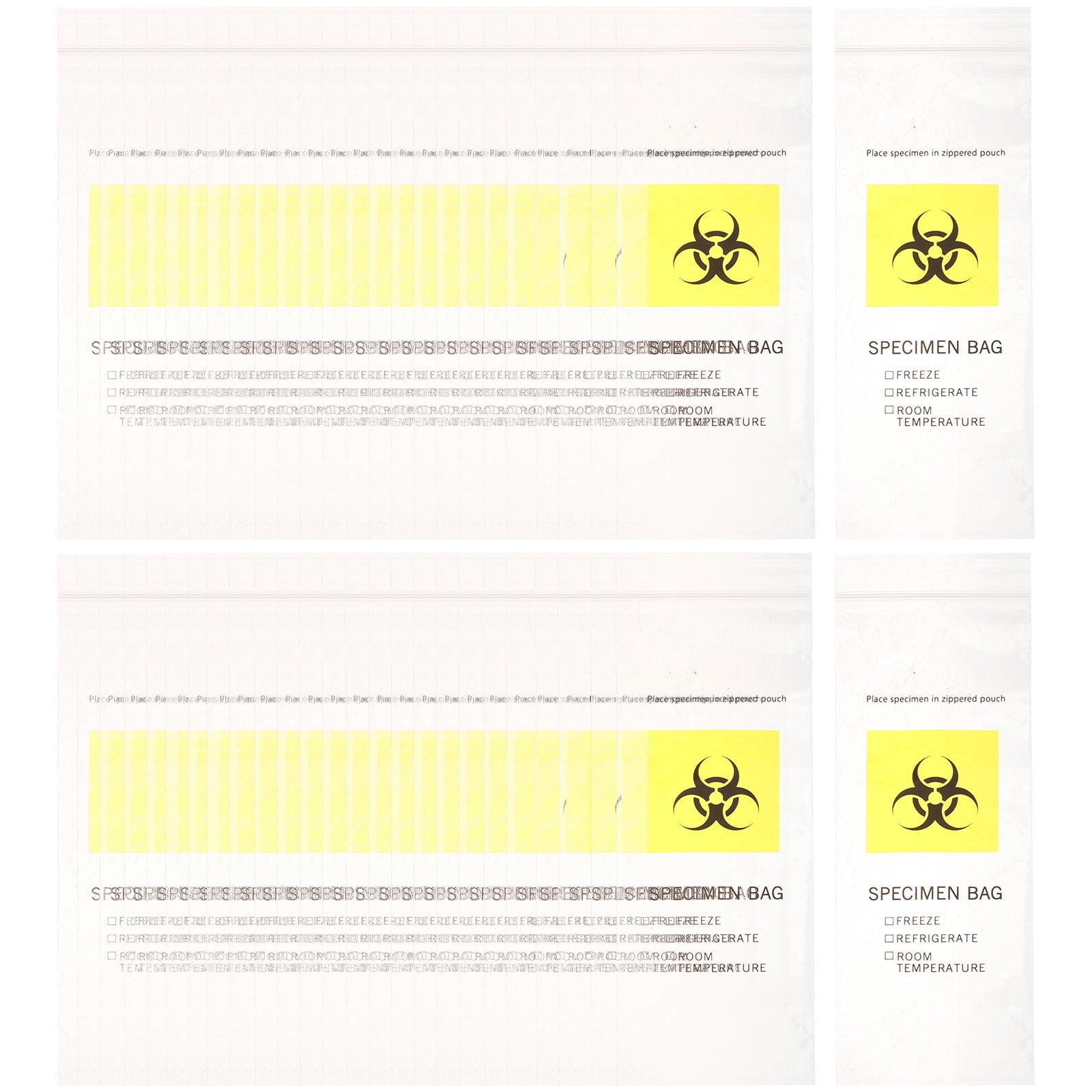 200 Pcs Biological Sample Bag Specimen Bag Lab Guard Specimen Bag