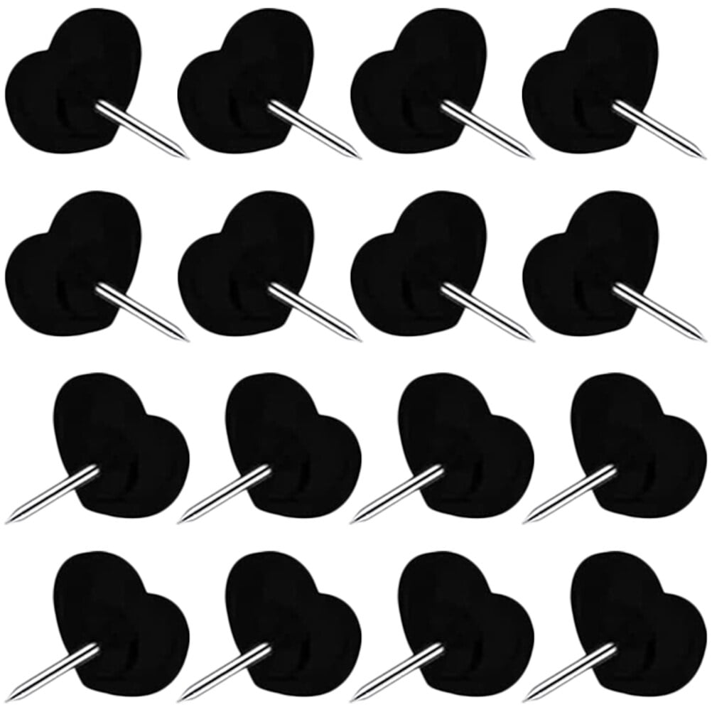 200 Pcs Black Love Pin Multifunction Thumb Tacks Convenient Push Cork