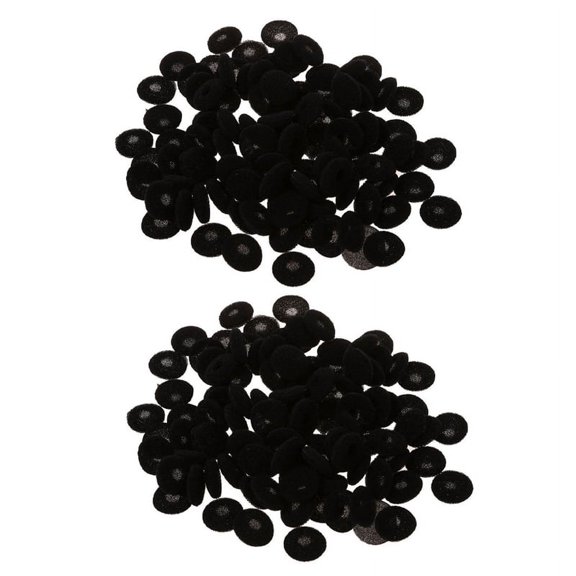 200 Pcs Black Sponge Earbud Headphone Cap Ear Pads Cover Replacement,200 x Ear Pad Cover,Black