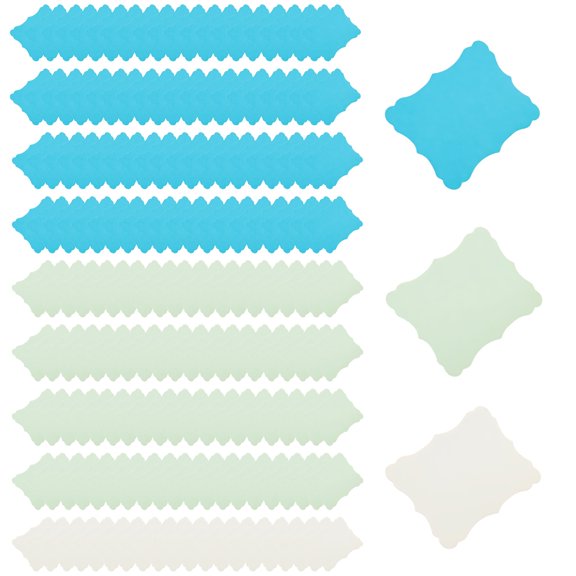 200 Pcs Blank Wavy Edge Note Cards, 3.3 x 2.4 in Colored Blank Cards for DIY Invitation Card, 180g Thick Cardstock Thank You Notes Card for Birthday Party, Present Tags, Office, 3 Assorted Colors