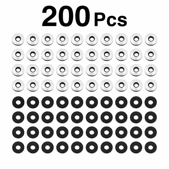 200 Pcs Bonded Sealing Washers,304 Stainless Steel EPDM Rubber Round Waterproof Washers,Corrosion Resistant Flat Gaskets for Automotive Plumbing Home Appliance Industrial Fastening