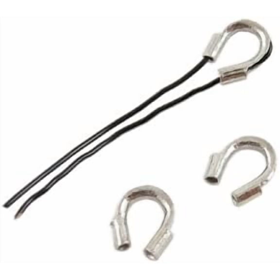 200 Pcs Brass Wire Guardians U Shape Wires Guard Loops Thread Protector Metal Wires Cable Protector for Necklaces Bracelets Earring Beading DIY Jewelry Making Craft 5x6x2mm Hole: 1.5mm