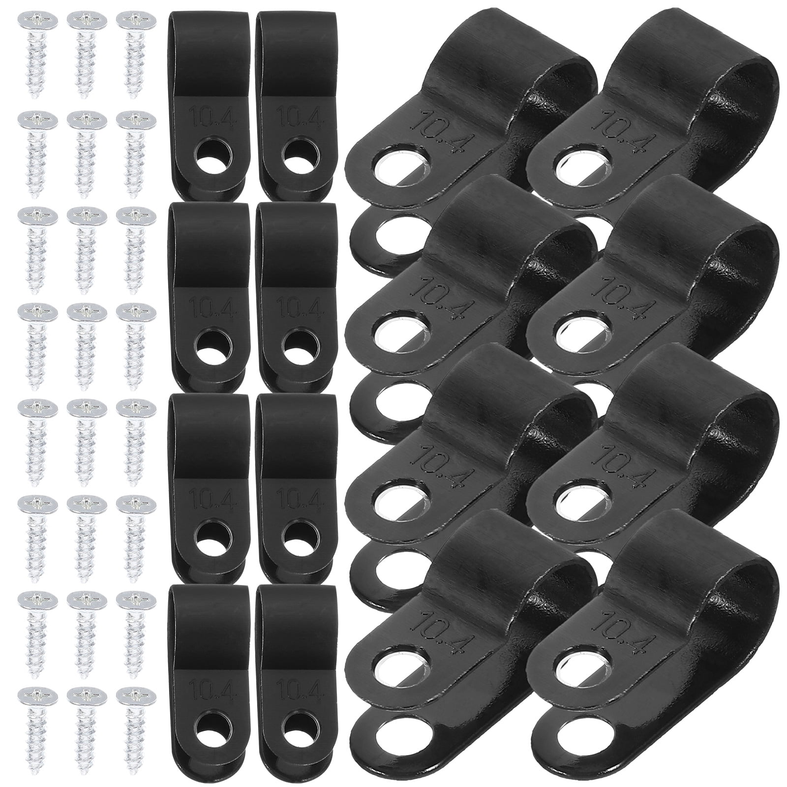 WYN 200 pcs Cable Clips Cord Management Clips Electrical Wire Clips Wall Cord Clips with Screws