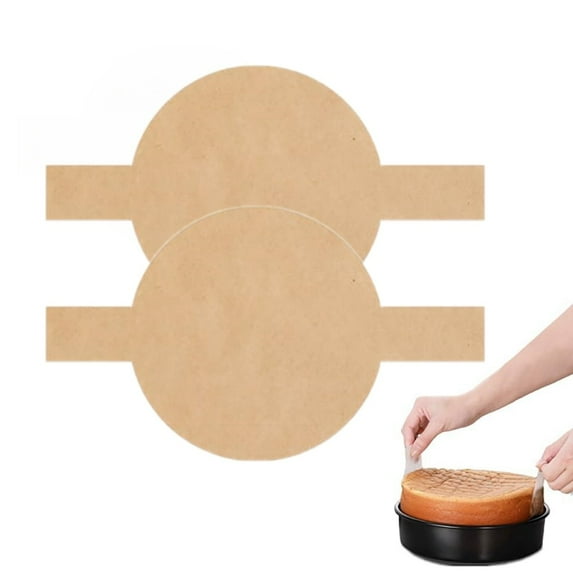 200 Pcs Cake Pan Liners 8 inch Round Baking Parchment Paper Sheets Cooking Oven Paper Cake Baking Circle Sheet with Lift Tabs, Unbleached