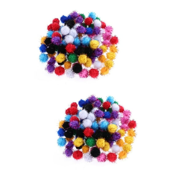 200 Pcs Christmas Cat Toys Fluffy Decorations Craft Poms Cattoys Cat Treat Toy Cat Ball for Craft Child