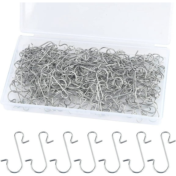200 Pcs Christmas Ornament Hooks Silver Stainless Steel Christmas Ornament Hangers Perfect for Art Craft Christmas Tree Decorations
