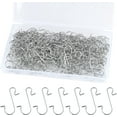 200 Pcs Christmas Ornament Hooks Silver Stainless Steel Christmas