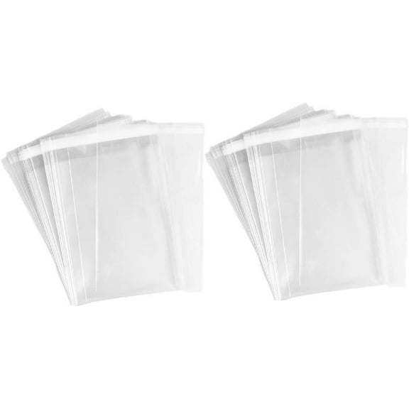 200 Pcs Clear Flat Cello/Cellophane Bags Good for Candies, Cookies, Bakery Goods, Soap, Other Goodie Treats 4" x 6" 101.6" x 152.4