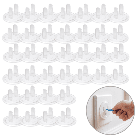 200 Pcs Clear Outlet Covers Bulk Child Baby Proofing Plug for Electrical Outlets Covers Easy Install Socket Sturdy Safe Secure Baby Proofing Kit for Home Office Bulk