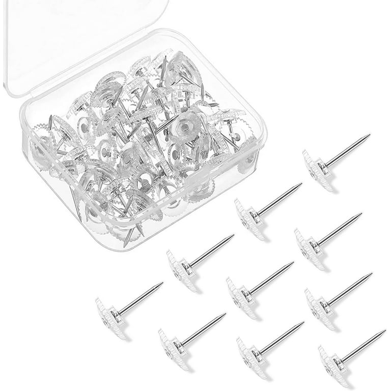 200 Pcs Clear Push Pins, Plastic Thumb Tacks for Wall, Wall Tacks for  Hanging, Standard Clear Plastic Head and Steel Point Push Pins for Cork  Board