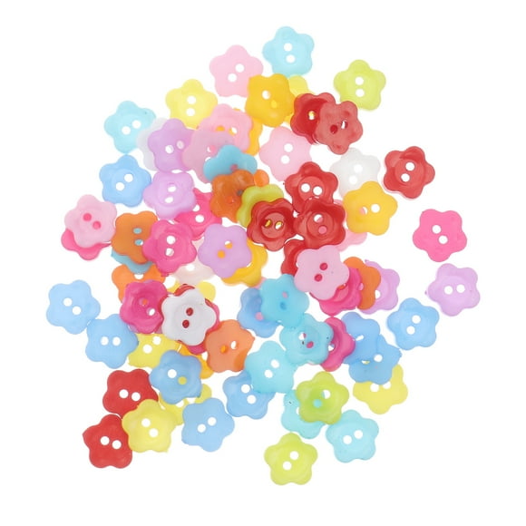 200 Pcs Clothes Buttons Versatile Plastic Buttons Delicate Plum Flower Buttons