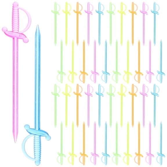 200 Pcs Plastic Cocktail Picks Toothpicks for Sandwiches, Fruits, Desserts - Enfamily The Domestics Fruit Picks