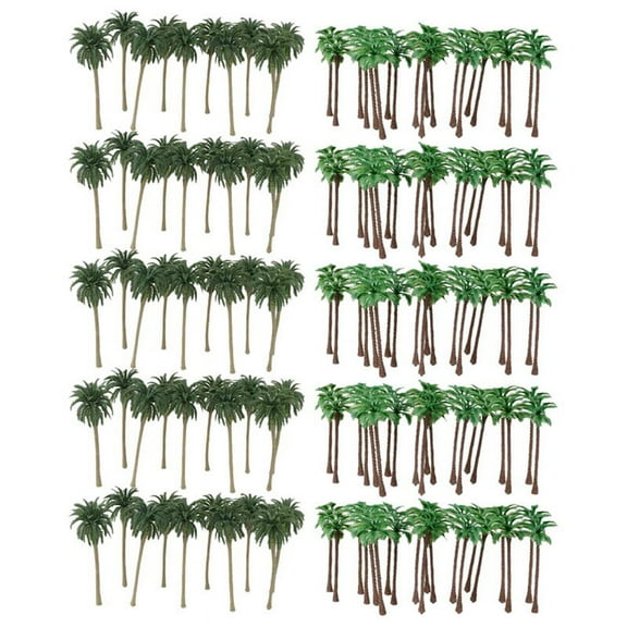 200 Pcs Coconut Palm Model Trees/Scenery Model Plastic Artificial Layout Rainforest Diorama