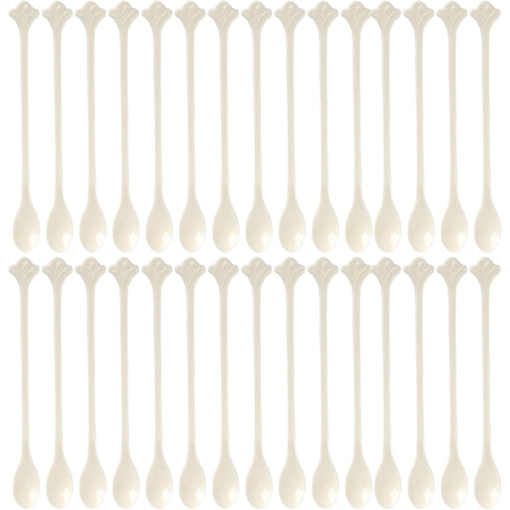 200 Pcs Coffee Cocktail Stirrer Stick Spoon Disposable Plastic Mini Stir Cup Drink Kitchen Dining Coffee Tea Spoon, Utensils Accessories Bar Restaurant