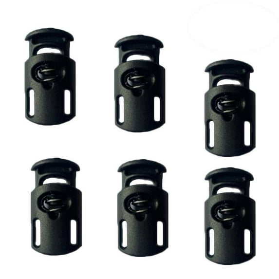 BESTOYARD Spring Cord Locks Black Plastic for Secure Lanyard and Clothing 200Pcs