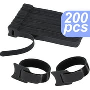 200 Pcs Cord Organizer Cable Management, Black, Reusable Wire Ties, Wrap Straps Knox Home & Health