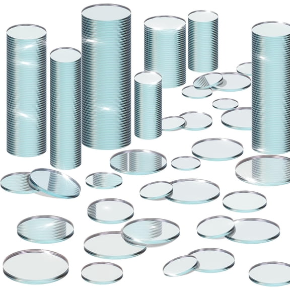 200 Pcs Craft Mirror Small Round Mini Mosaic Mirror Tiles for Craft and DIY Projects Supplies, 3 Sizes(0.51 Inch, 0.75 Inch, 0.98 Inch)