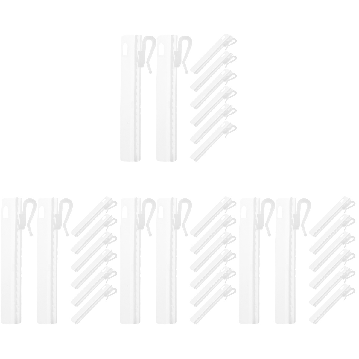 200 Pcs Curtain Adjustment Hook Door Hooks Plastic Window Curtains